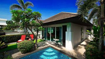 Exclusive Villa, 2 Bedrooms, Private Pool, Pool View | 2 bedrooms, premium bedding, in-room safe, individually decorated