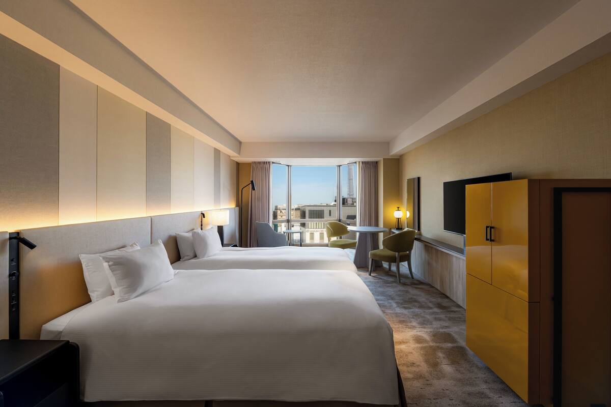 Deluxe Twin with Skytree Side | In-room safe, desk, blackout drapes, soundproofing