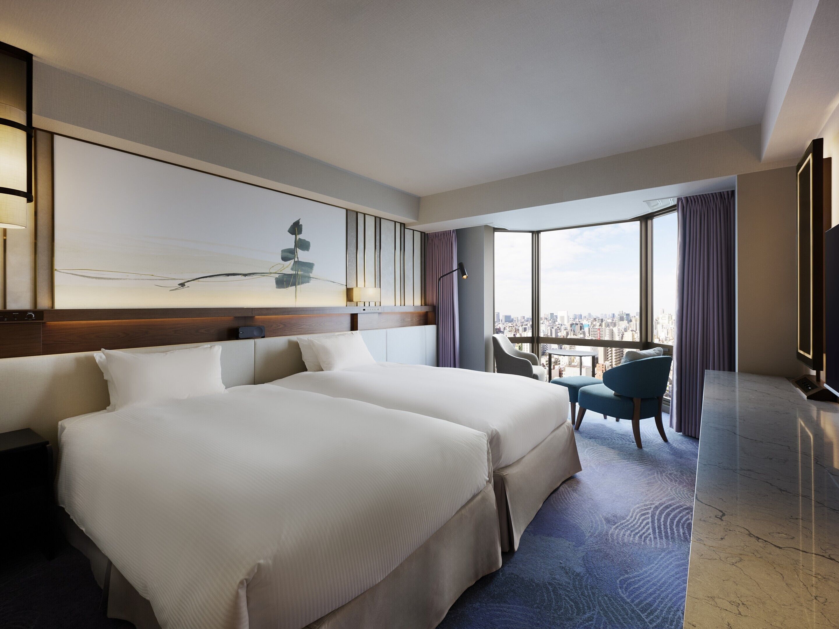 Coffres-forts dans les chambres, bureau, rideaux occultants