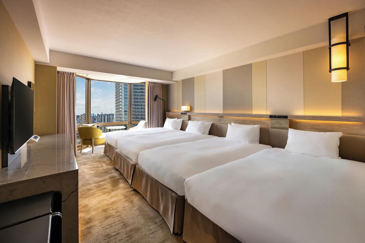 Standard Twin with City Side (4 Adults) | In-room safe, desk, blackout drapes, soundproofing