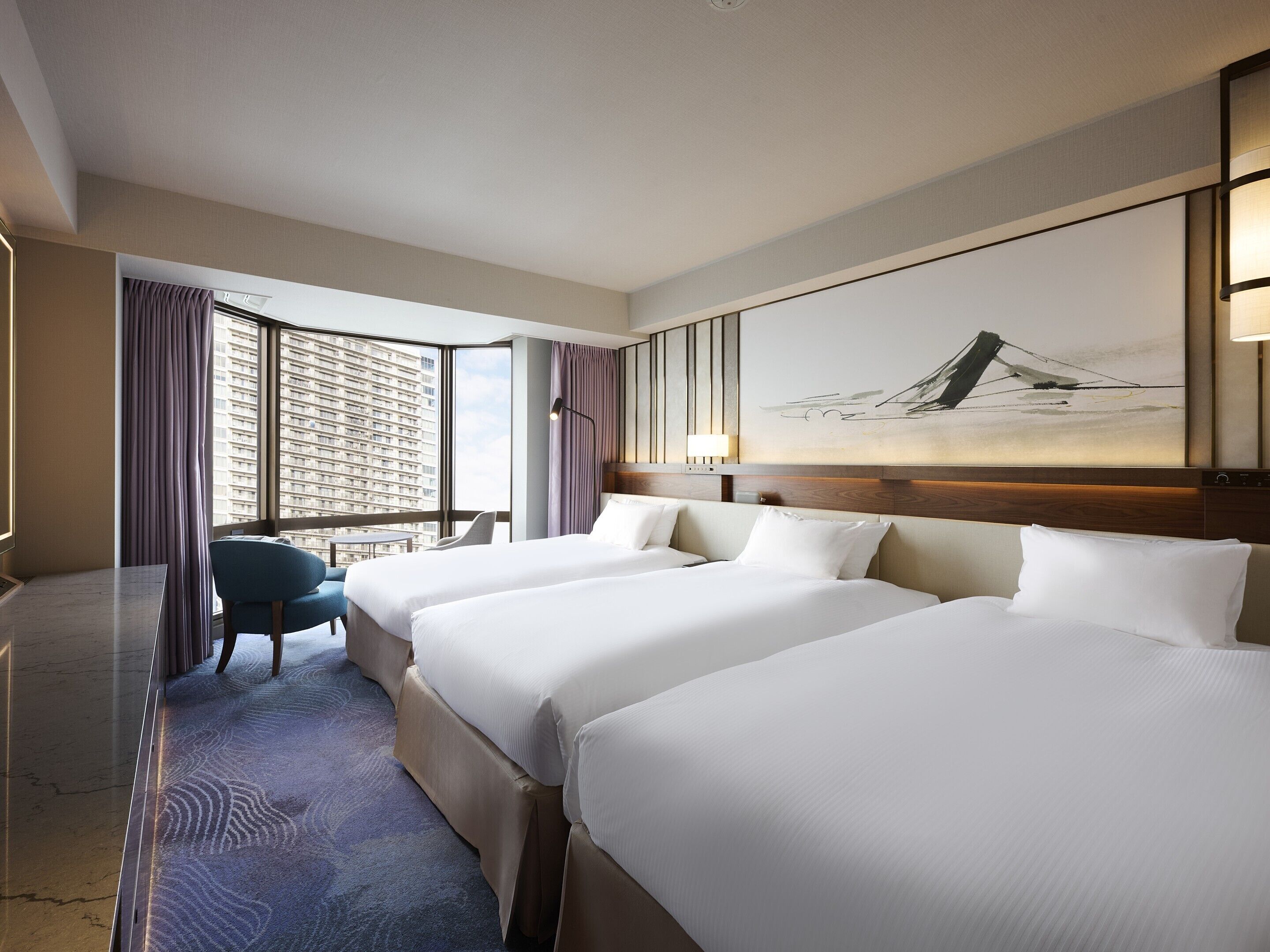 Coffres-forts dans les chambres, bureau, rideaux occultants