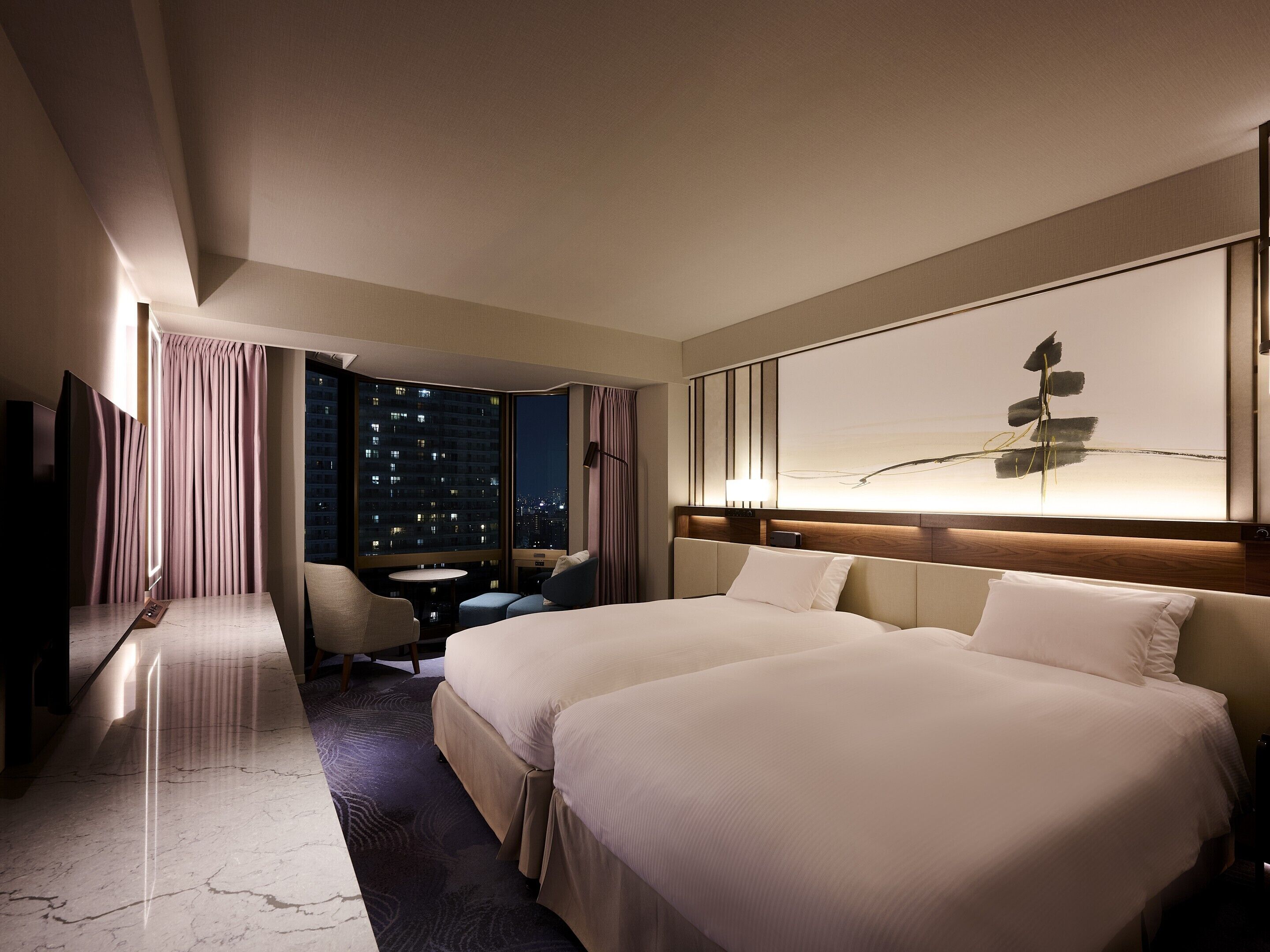 Coffres-forts dans les chambres, bureau, rideaux occultants