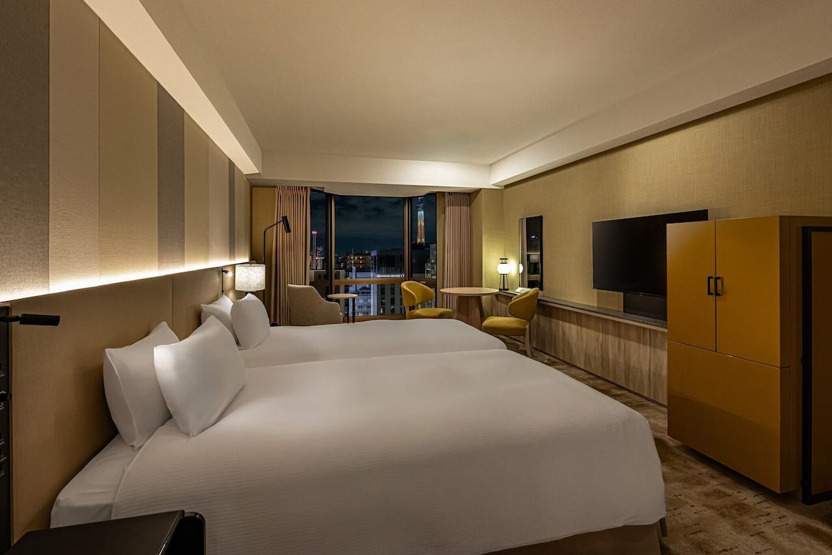 Deluxe Twin with Skytree Side | In-room safe, desk, blackout drapes, soundproofing