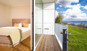 Quarto casal premium, vista para o lago | Terraço/pátio