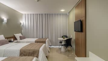 Standard Triple Room, 1 Bedroom | 1 bedroom, minibar, desk, blackout curtains