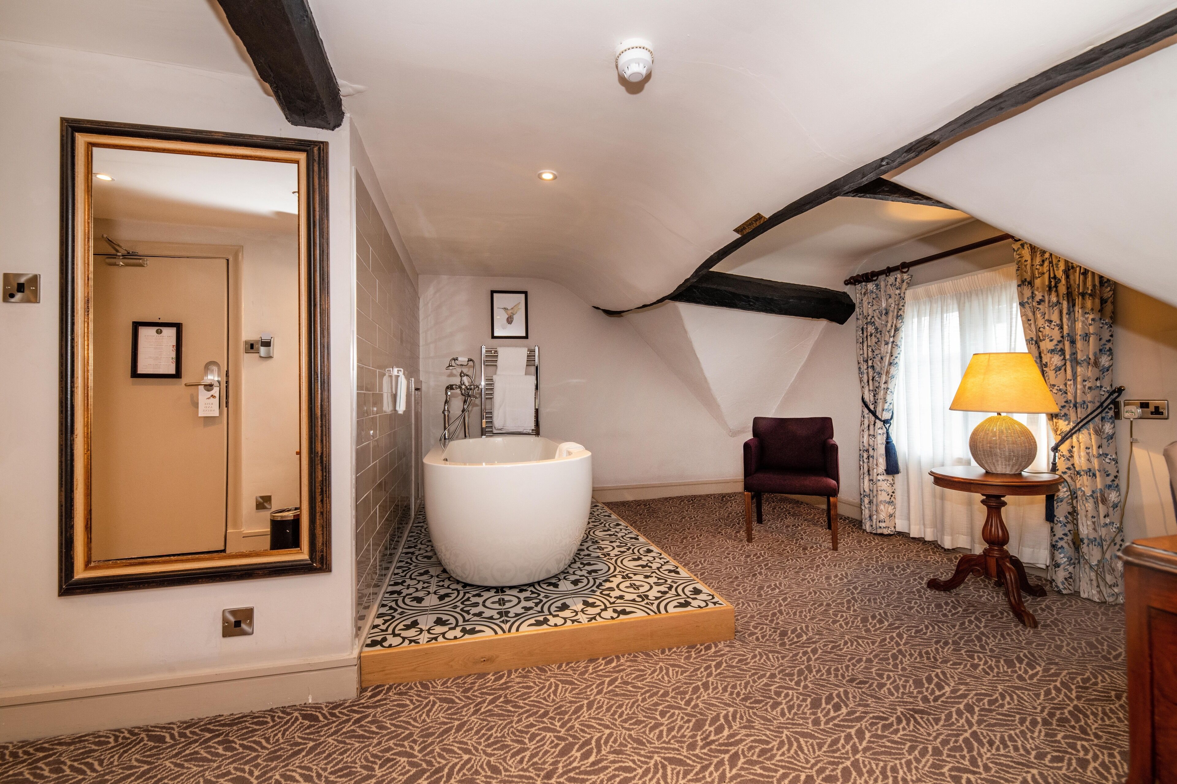 classic suite | bathroom | hair dryer, towels