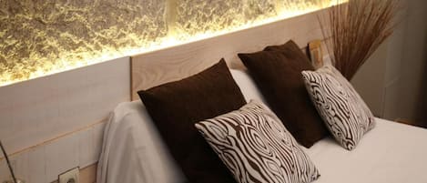 Premium bedding, desk, free WiFi, bed sheets