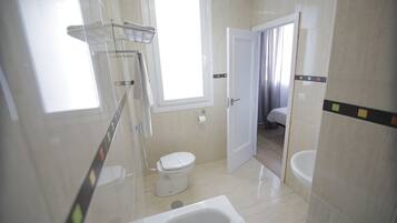 Double or Twin Room | Bathroom | Hair dryer, towels, soap, toilet paper