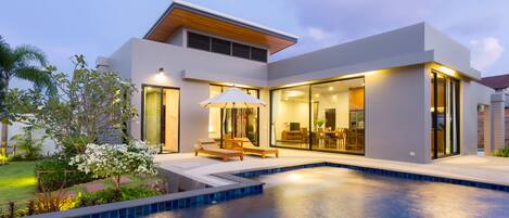 3 Bedroom Modern Zen Villa | Outdoor pool | Outdoor pool, a waterfall pool