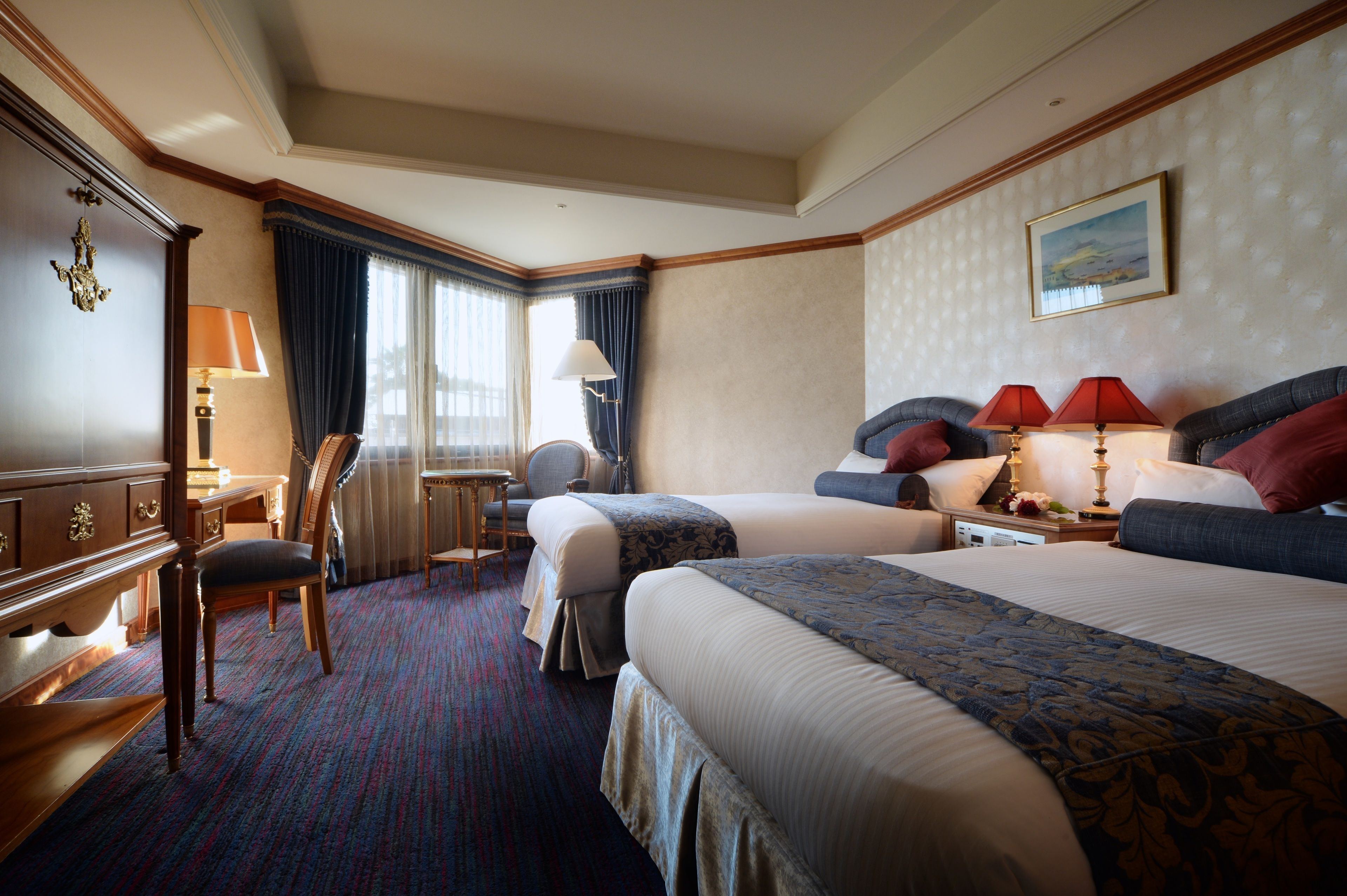 suite room (western style) | premium bedding, down duvets, desk, blackout curtains