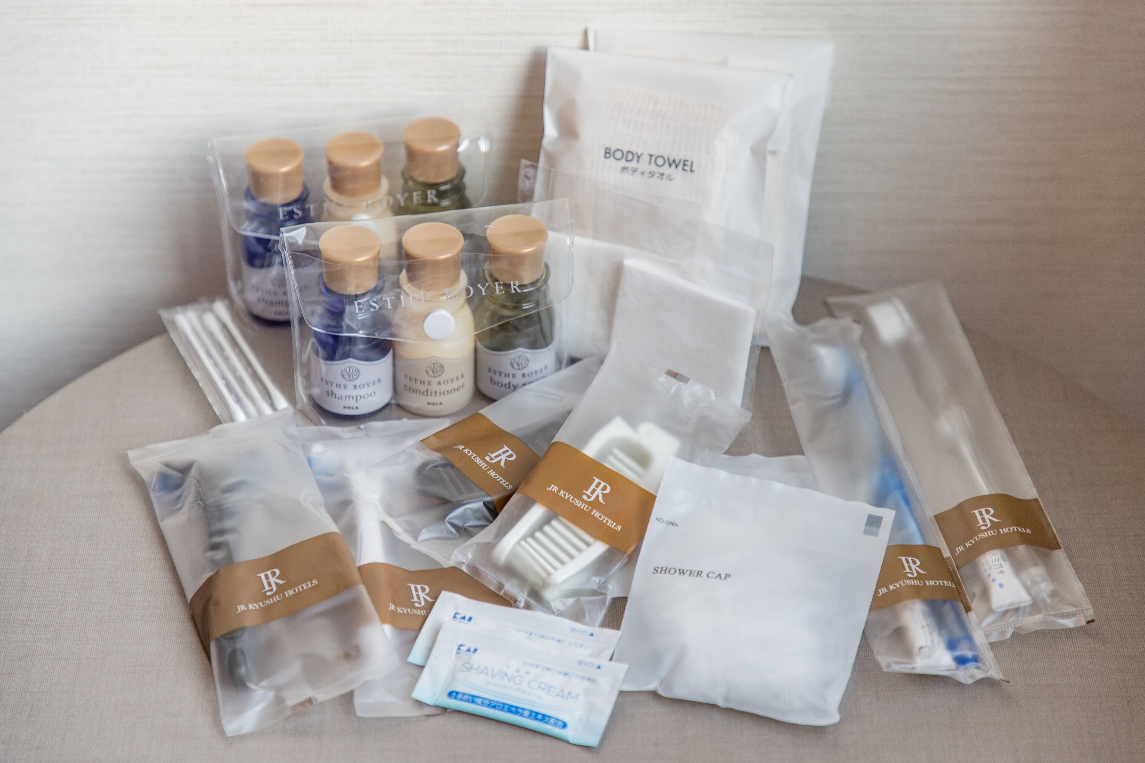 combined shower/bathtub, free toiletries, hair dryer, slippers