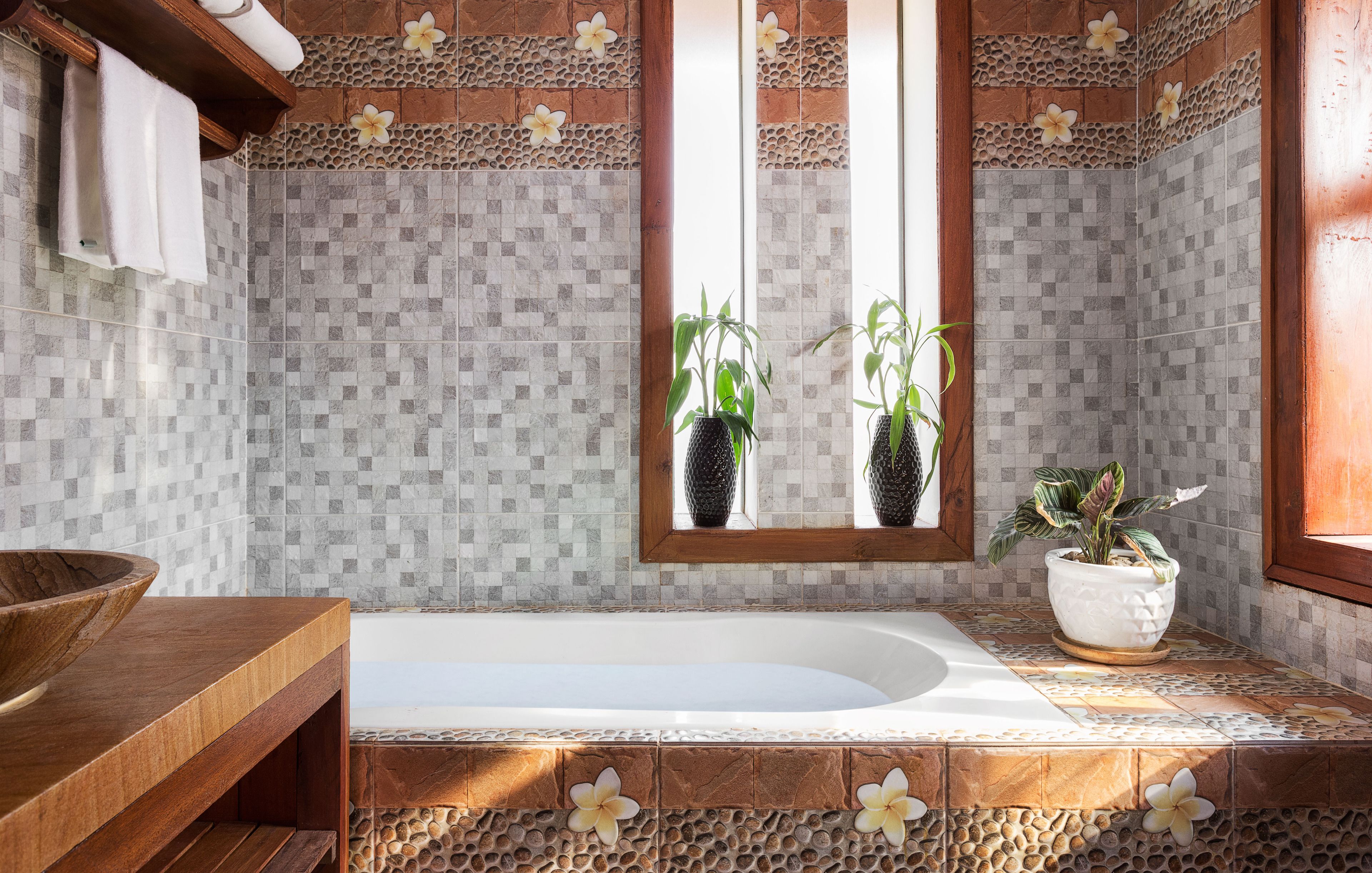 free toiletries, hair dryer, slippers, towels