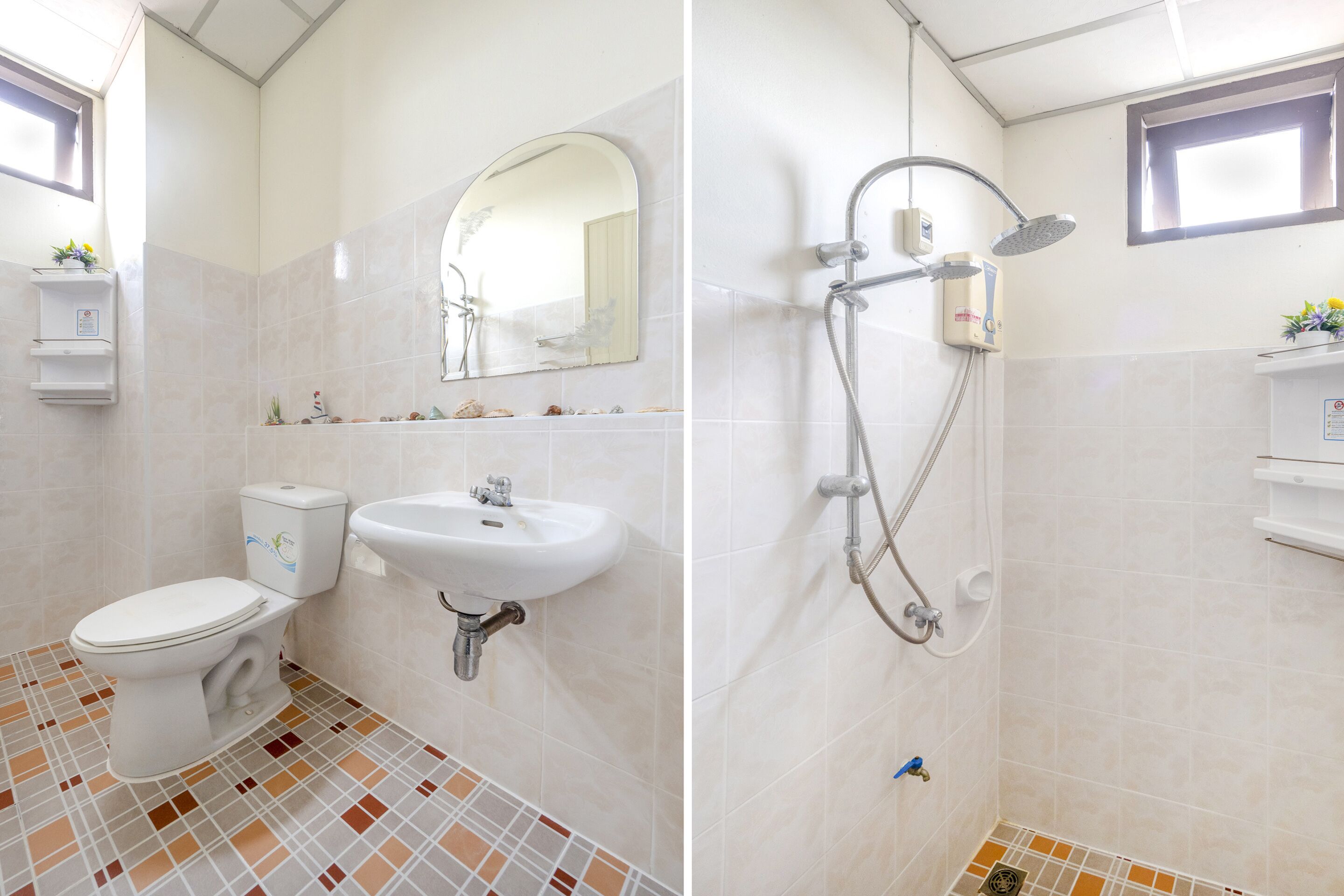 Habitación familiar, 6 habitaciones | Baño | Ducha, bidé, toallas y jabón