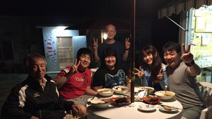 屋外ダイニングエリア