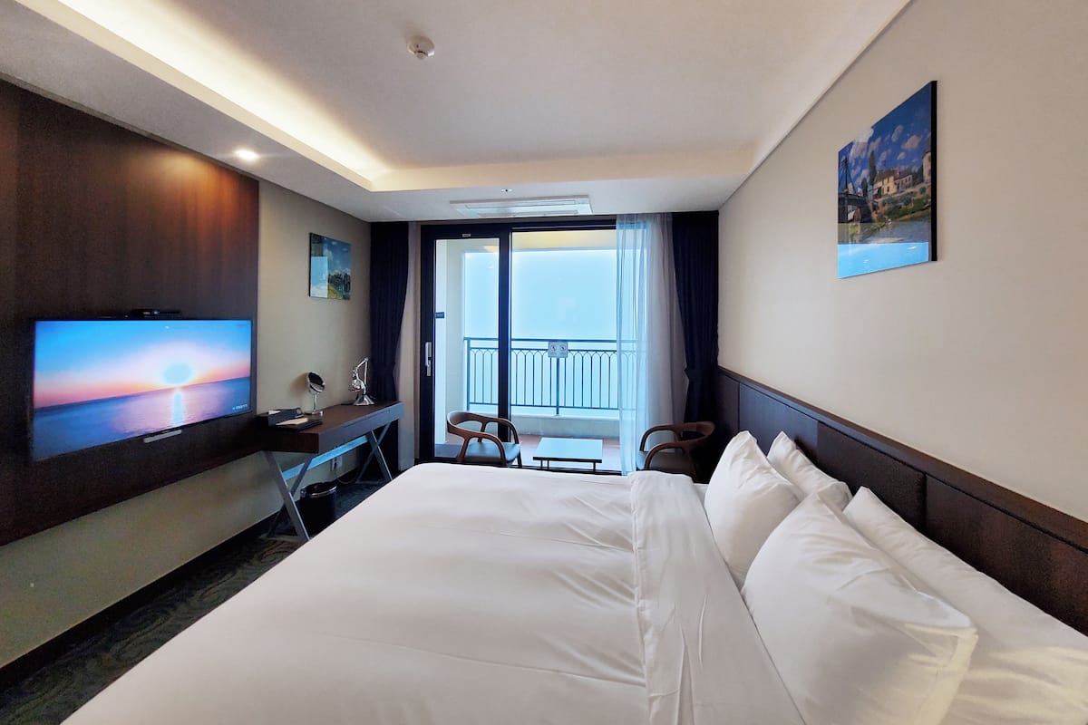 1 bedroom, desk, laptop workspace, blackout drapes