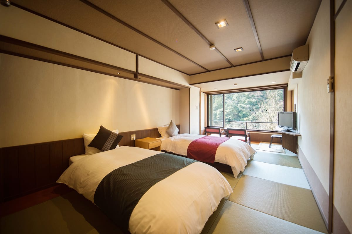 Habitación tradicional, 2 camas individuales (Japanese Style, 10 Tatami mats) | Escritorio, wifi gratis, ropa de cama
