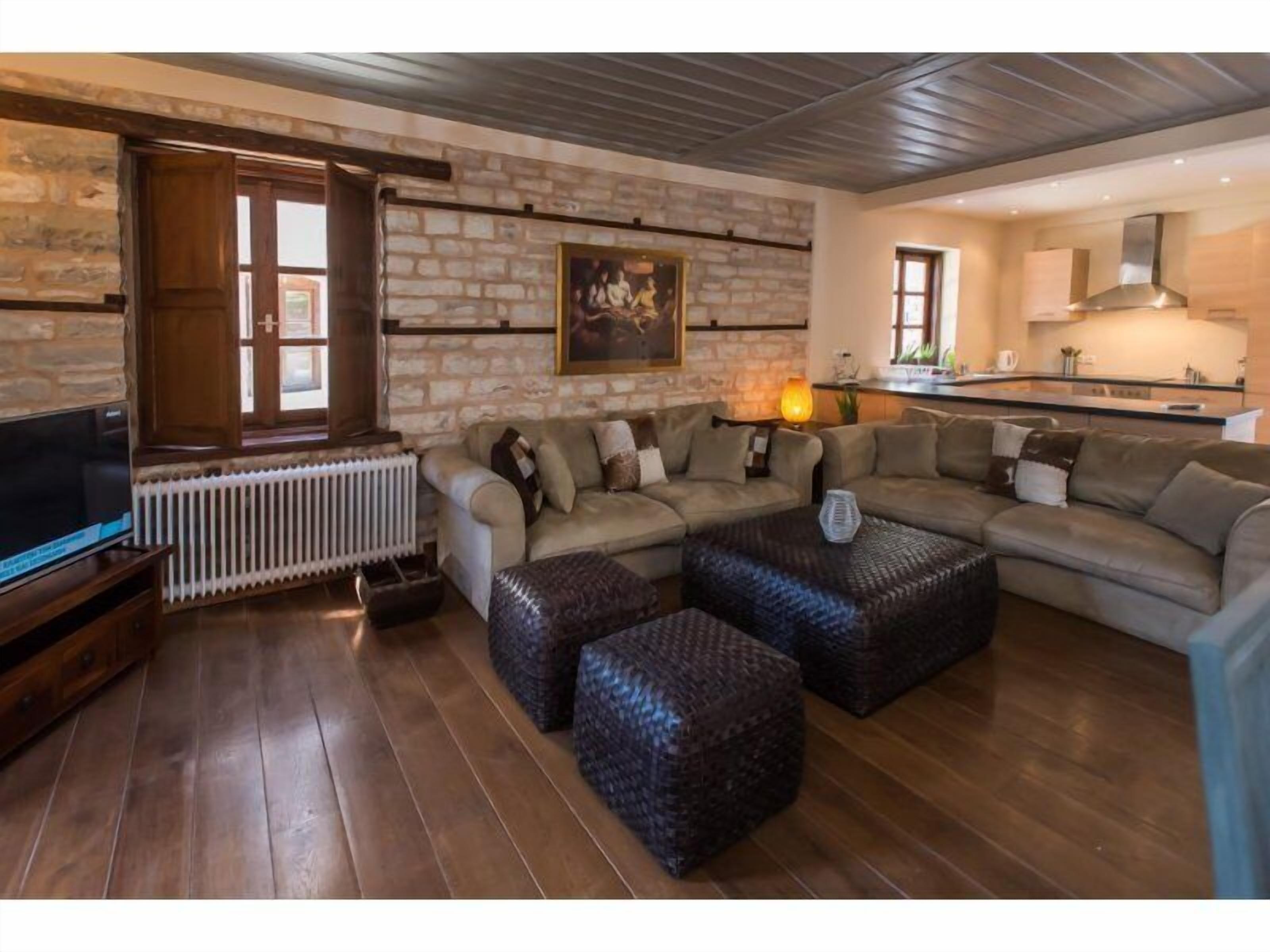 led tv, fireplace, dvd player