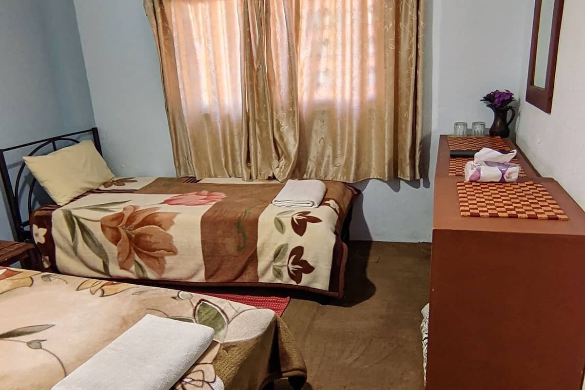 basic twin room, 2 single beds | free wifi, bed sheets