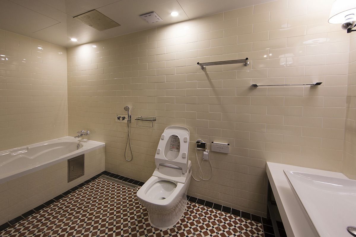 bathroom | free toiletries, hair dryer, dressing gowns, slippers