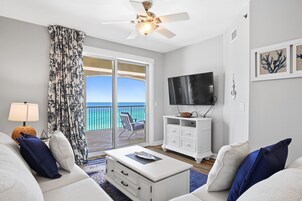 Condo, 2 Bedrooms, Sea View (1-907) | Living area | 40-inch LCD TV with digital channels, TV