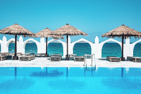 Seasonal outdoor pool. Pounda Resort Paros, a member of Radisson Individuals