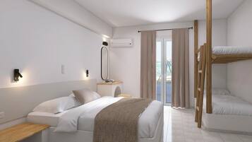 Family Room, Balcony, Sea View | Free WiFi