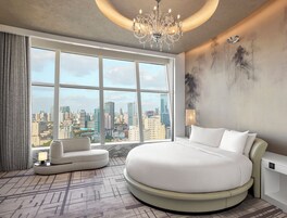 Premium suite, 1 kingsize bed | Luxe beddengoed, donzen dekbedden, Select Comfort-bedden, een minibar