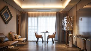 In-room safe, desk, laptop workspace, blackout drapes
