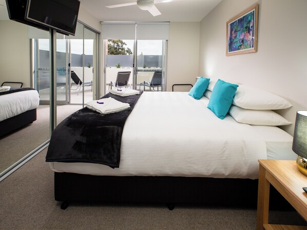 Departamento Deluxe, 2 habitaciones | Insonorización, tabla de planchar con plancha y wifi gratis 