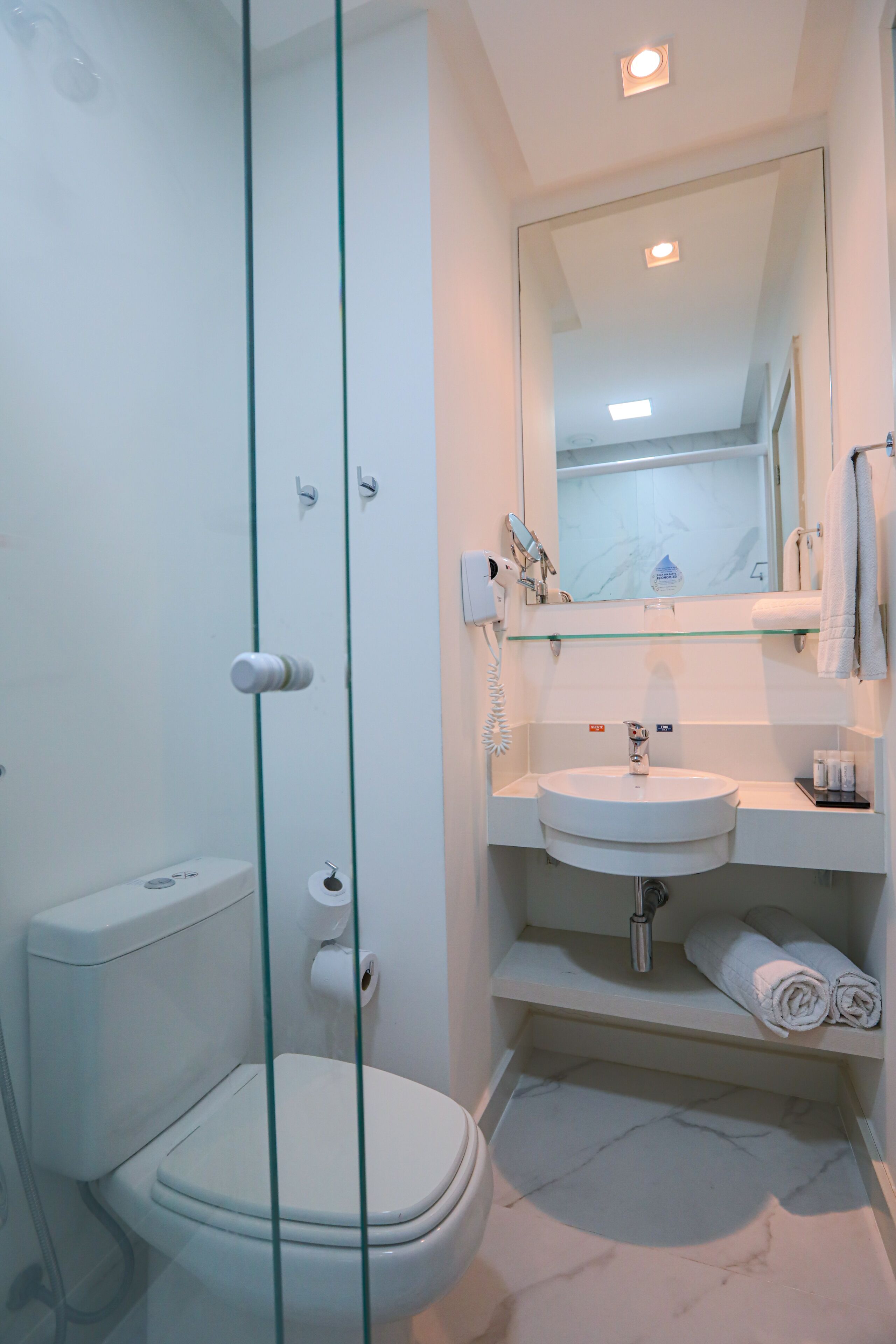 luxury room, 1 queen bed | bathroom | shower, free toiletries, hair dryer, bathrobes