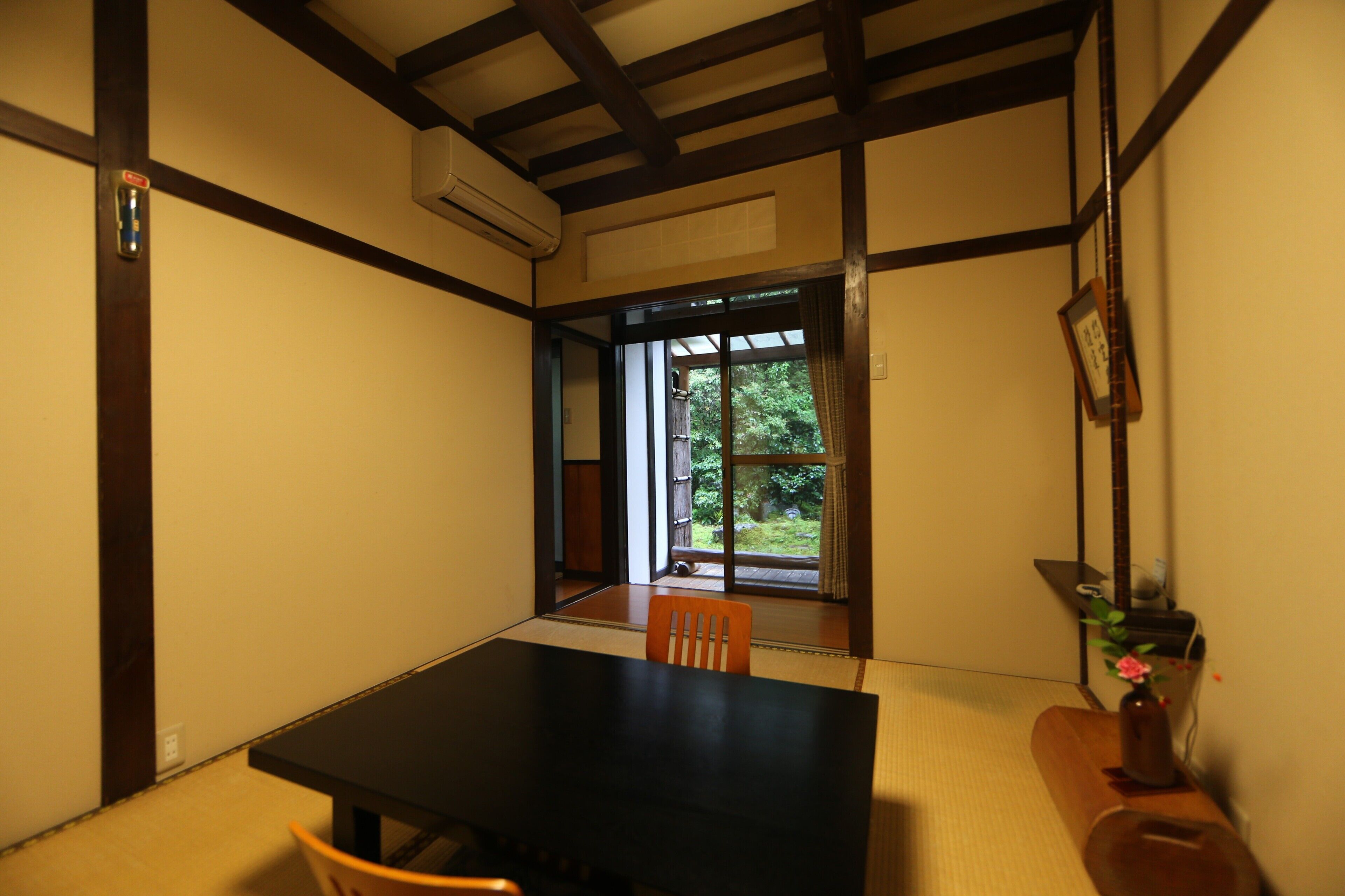 japanese room with open-air bath, 6 tatami mats | desk, free wifi, bed sheets