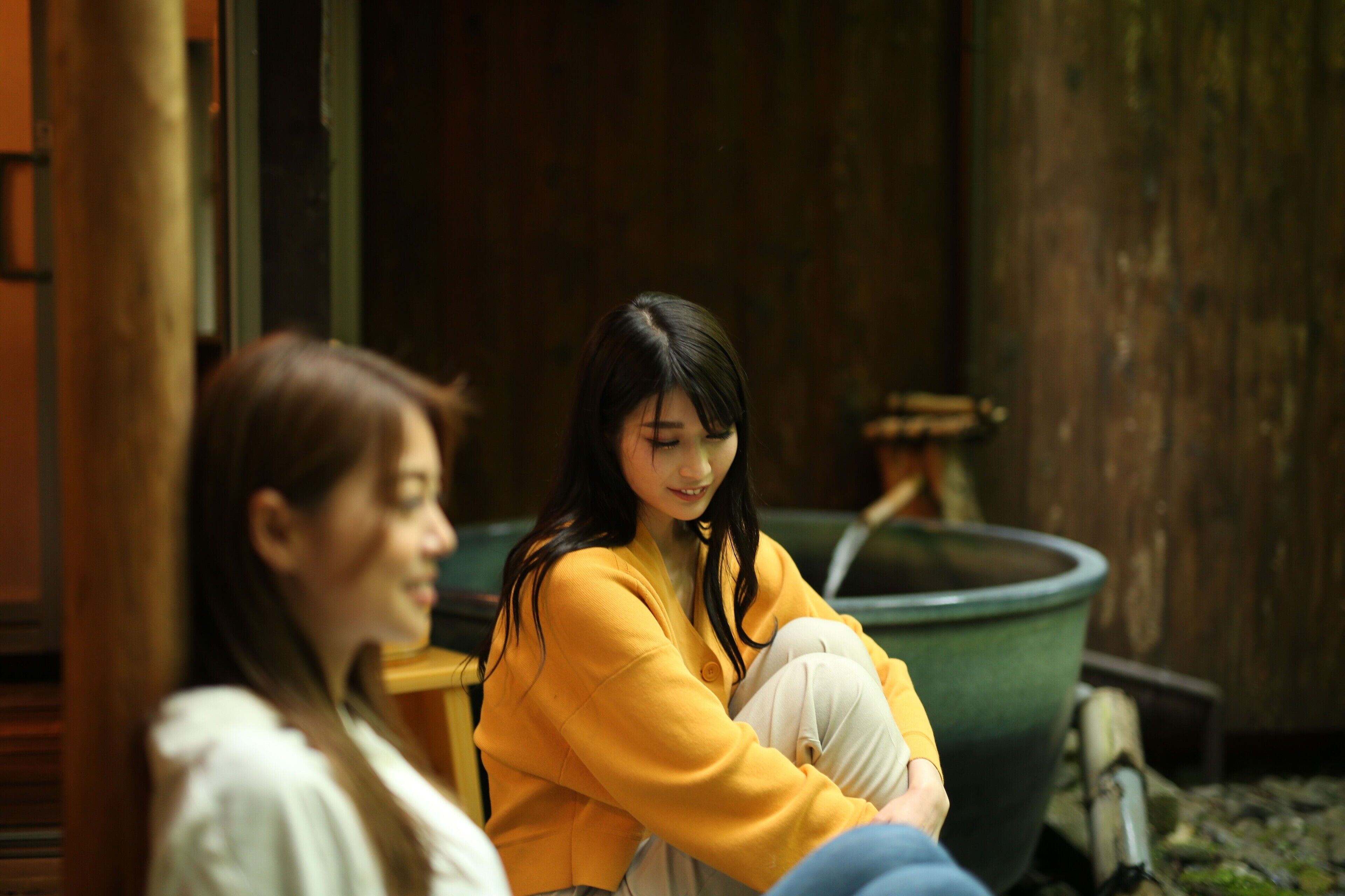 japanese room with open-air bath, 10 tatami mats | bathroom | separate bathtub and shower, deep-soaking bathtub, free toiletries