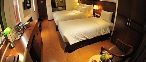 Minibar, in-room safe, individually decorated, desk