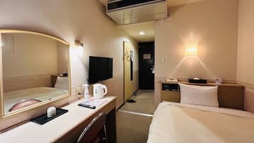 Desk, free WiFi, bed sheets