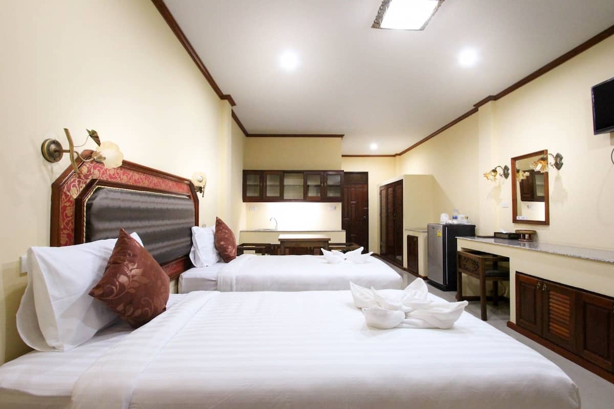ห้องสแตนดาร์ดทวิน | โต๊ะทำงาน, เตารีด/โต๊ะรีดผ้า, Wi-Fi, ผ้าปูที่นอน