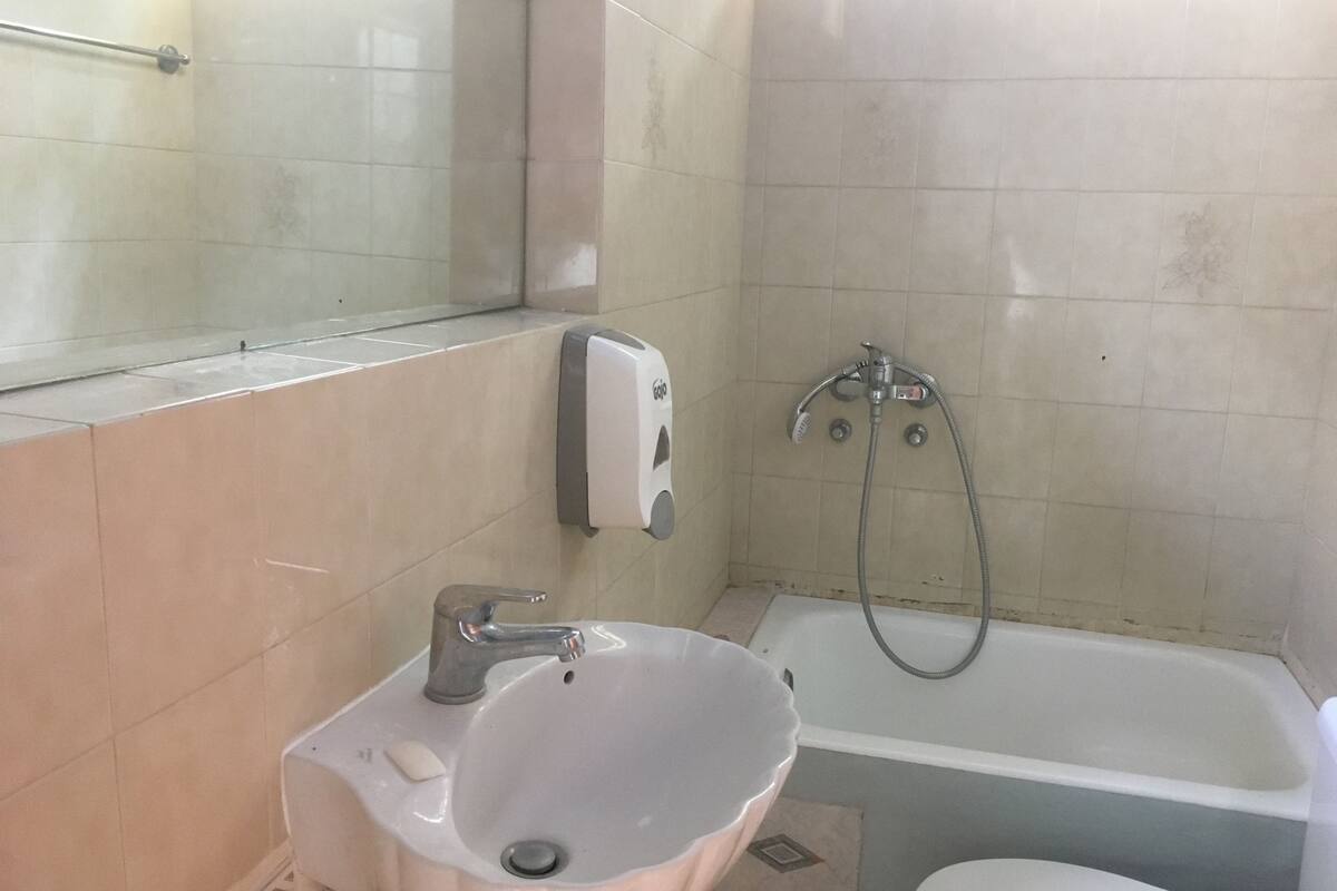 standard triple room | bathroom | shower, free toiletries, hair dryer, towels
