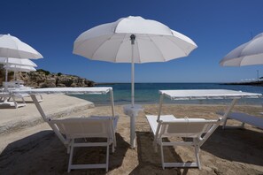 Private beach, beach bar
