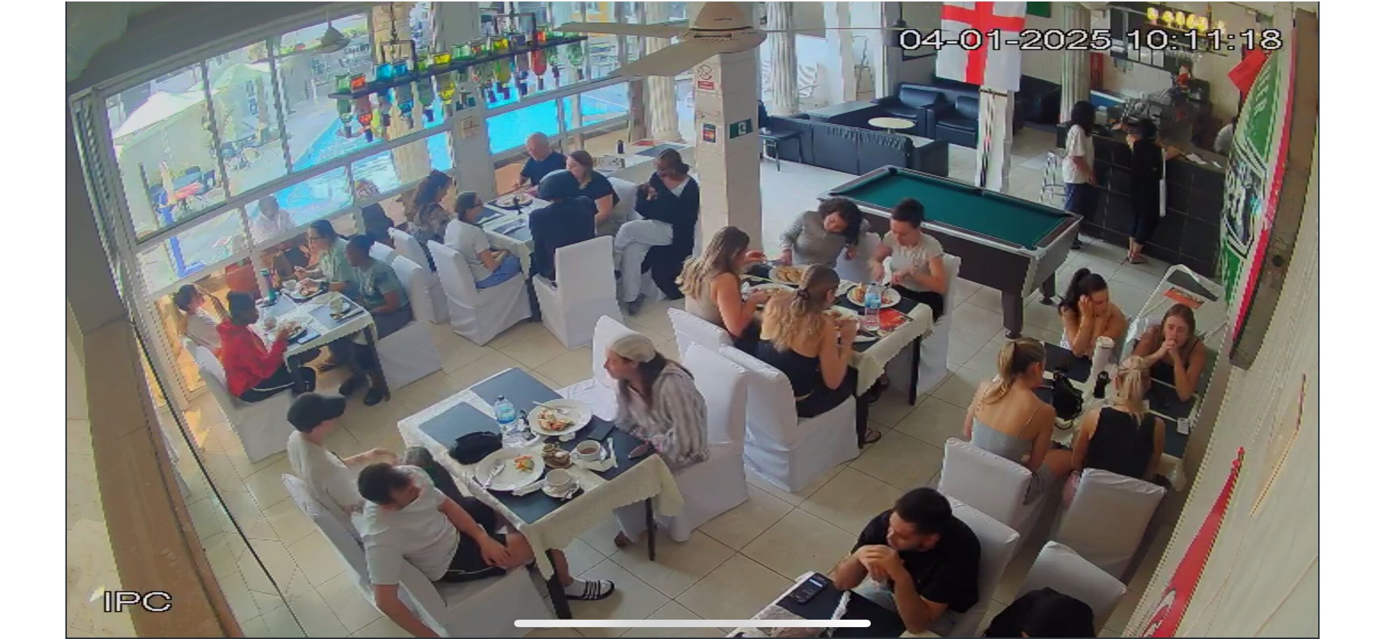 Breakfast, lunch, dinner served; international cuisine 