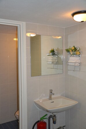 Twin Room, 1 Bedroom, Garden View, Garden Area | Bathroom | Shower, free toiletries, towels