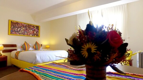 Edredones de plumas y mobiliario individual