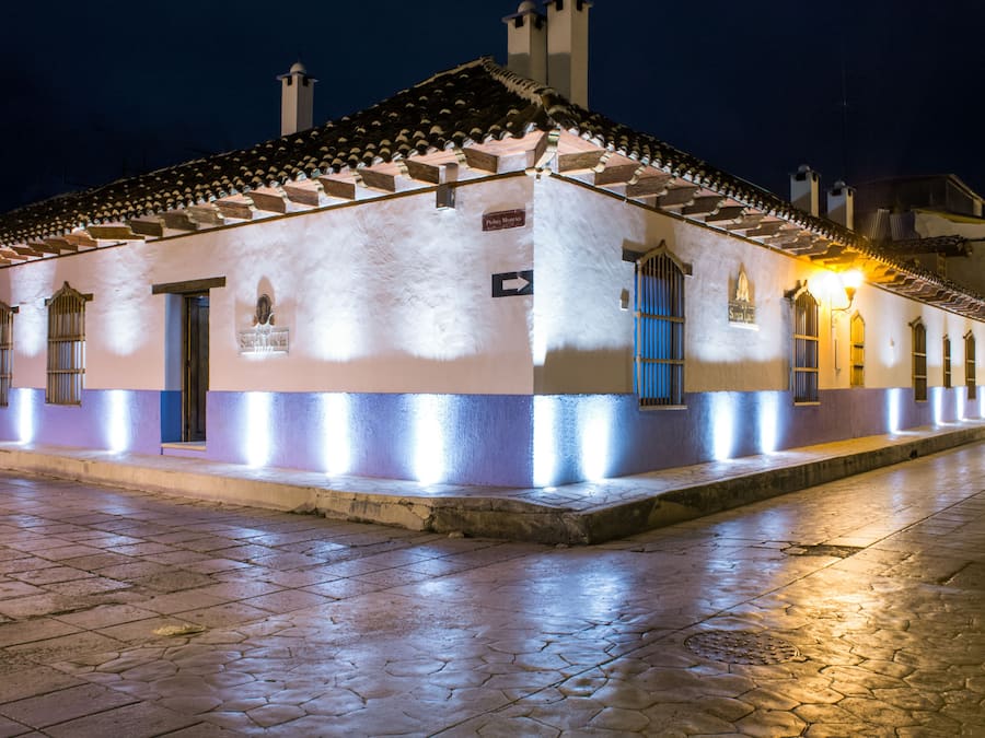 Front of property – evening/night