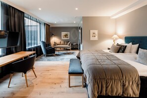 أغطية فراش متميزة وألحفة محشوة بالريش وأسرّة بطبقة علوية مريحة وميني بار