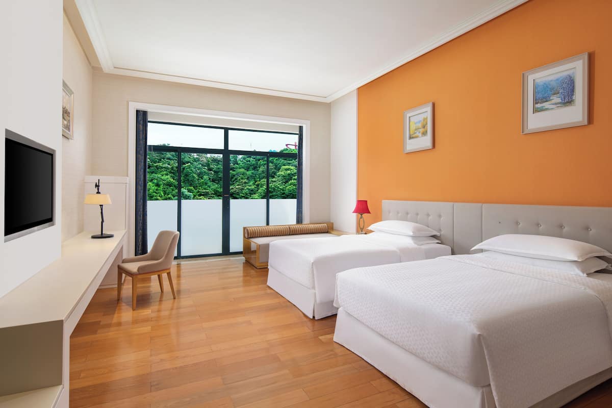 Room, 2 Double Beds, Mountain View | Premium bedding, down duvets, in-room safe, individually decorated