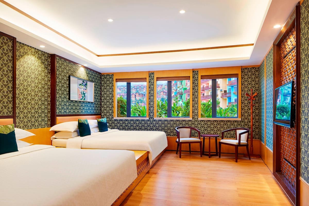 Room, Multiple Beds, Resort View | Premium bedding, down duvets, in-room safe, individually decorated