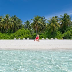 On the beach, white sand, scuba diving, snorkeling