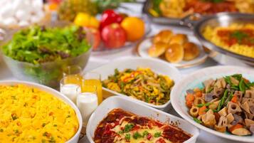 Tägliches Frühstücksbuffet gegen Gebühr