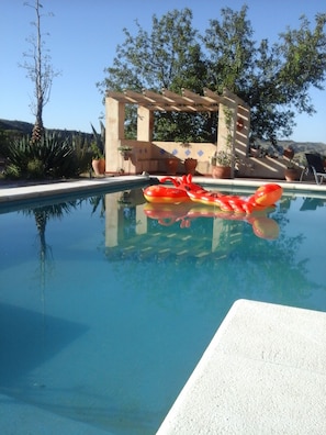 Kolam renang terbuka, kolam atas bumbung, payung kolam