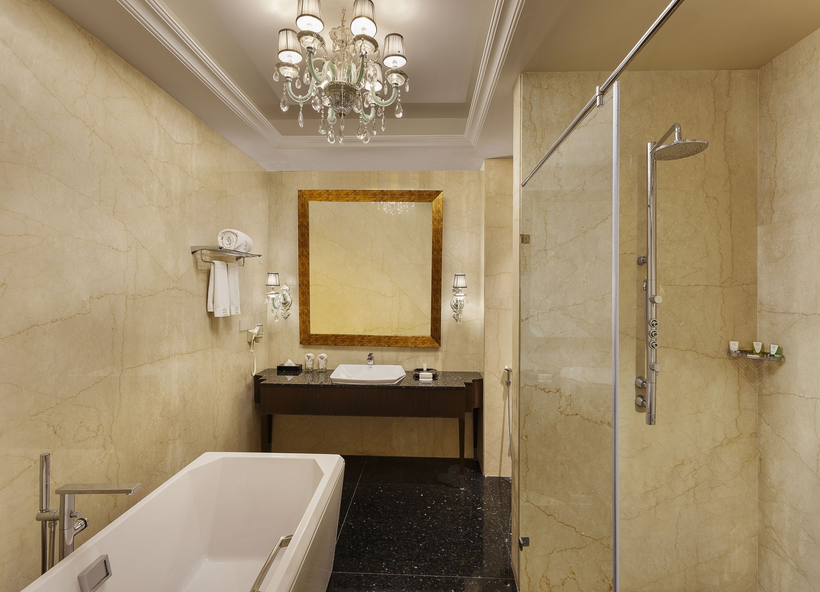 club room, 1 king bed, city view | bathroom | separate bathtub and shower, deep-soaking bathtub, rainfall showerhead
