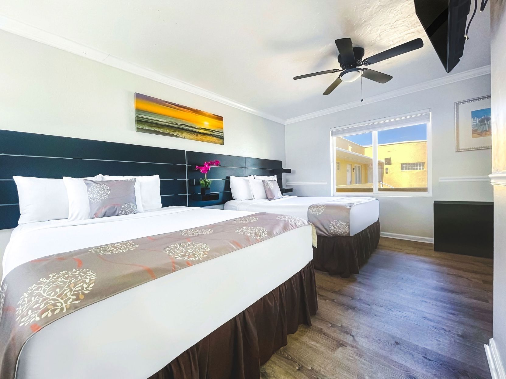 Premium bedding, pillow-top beds, in-room safe, individually decorated