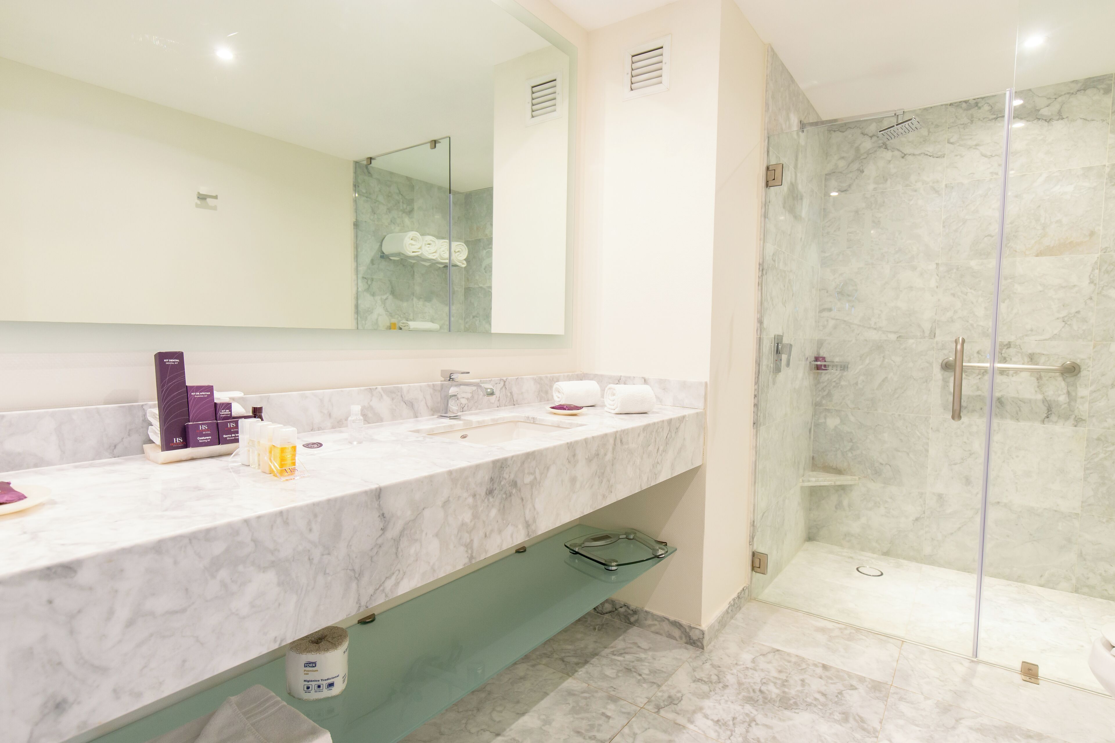 superior room, 1 king bed | bathroom | separate bathtub and shower, rainfall showerhead, designer toiletries